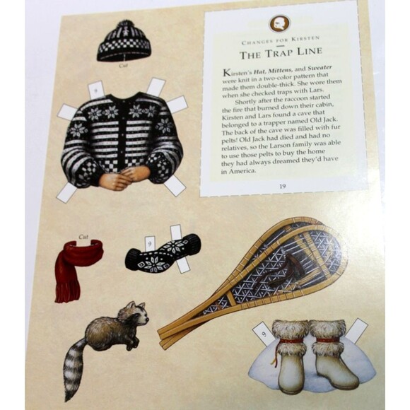 American Girl Kirsten Paper Dolls Kit Cut Out Old Fashioned Outfits Pleasant Co - Picture 12 of 13